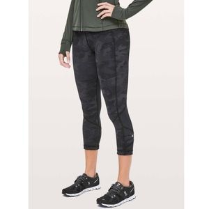 Lululemon Pace Rival Crop *22" RARE Black Camo